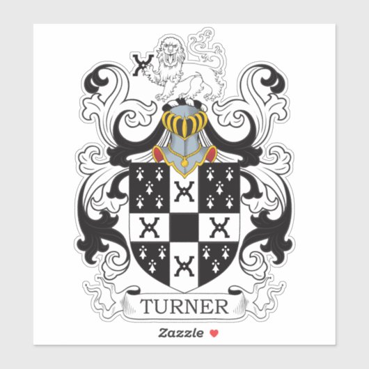 Turner Family Crest Sticker (Vel)