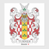 Turner Family Crest Sticker (Vel)