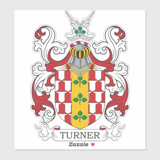 Turner Family Crest Sticker (Vel)