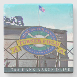 Turner Field Hank Aaron Dr., Atlanta Marble Onderz Stenen Onderzetter