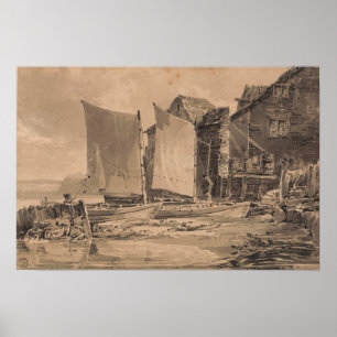 Turner - Fisherman's Cottage Dover Poster