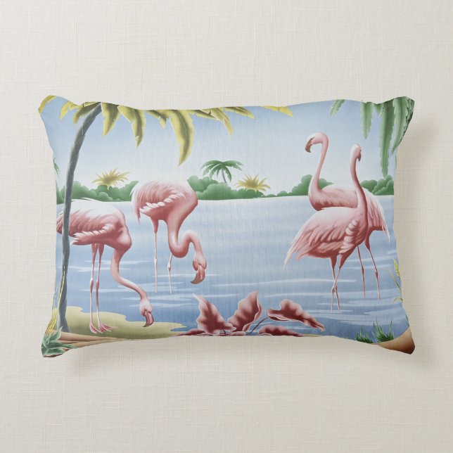 Turner Flamingo Sierkussen met levendige kleuren Accent Kussen (Voorkant)