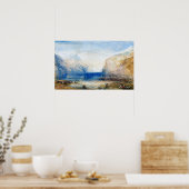 Turner - Fluelen Ochtend, uitzicht op het meer Poster (Keuken)