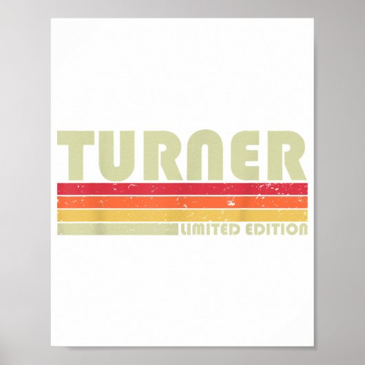 TURNER Funny Job Title Professionals Birthday Work Poster (Voorkant)