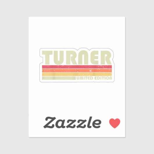 TURNER Funny Job Title Professionals Birthday Work Sticker (Vel)