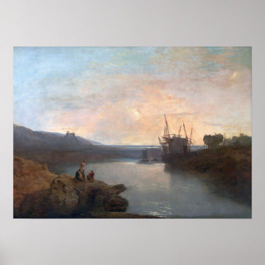Turner - Harlech Castle van Twgwyn Ferry Summer Poster (Voorkant)