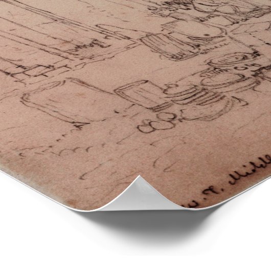 Turner - Hurries - Noord - schepen met steenkoolla Poster (Hoek)