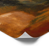 Turner - Italiaans landschap met brug en toren Poster (Hoek)