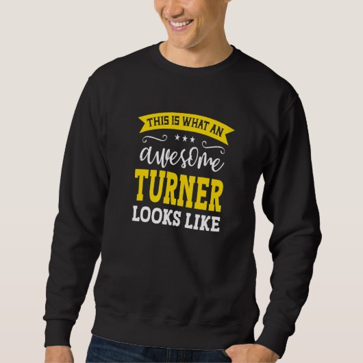 Turner Job Title Employee Funny Worker Profession  Trui (Voorkant)
