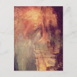 Turner, Joseph Mallord William Der Brand der House Briefkaart