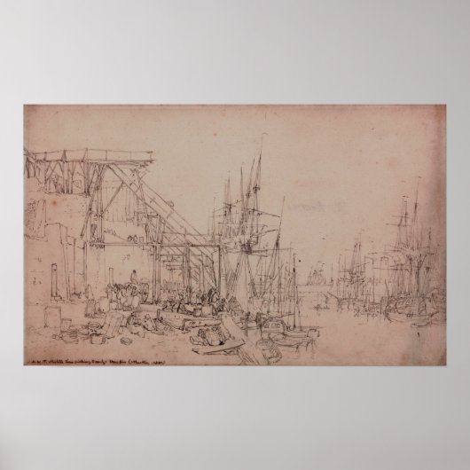 Turner - Kolenschepen laden North Shields Poster (Voorkant)