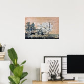 Turner - Landschap met schuur Poster (Thuiskantoor)