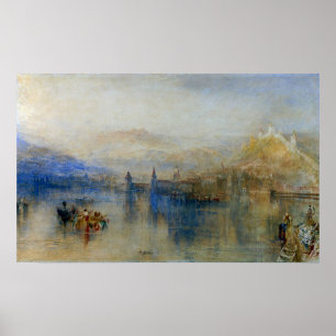 Turner - Lucerne uit het meer Poster