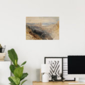 Turner - Maan boven Lausanne Poster (Thuiskantoor)