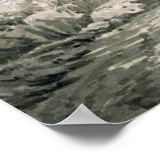 Turner - Man met paard en karton die kwadratuur in Poster (Hoek)