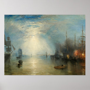 Turner - mannen koppen in steenkool met maanlicht poster