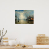 Turner - mannen koppen in steenkool met maanlicht poster (Keuken)