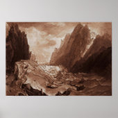 Turner - Mer de Glace vallei van Chamonix Savoy Poster (Voorkant)