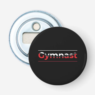 Turner - Minimalistische moderne gymnastiek woord Button Flesopener