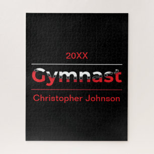Turner - Minimalistische moderne gymnastiek woord Legpuzzel