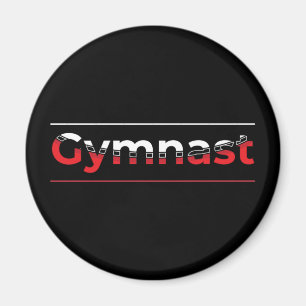 Turner - Minimalistische moderne gymnastiek woord Magneet