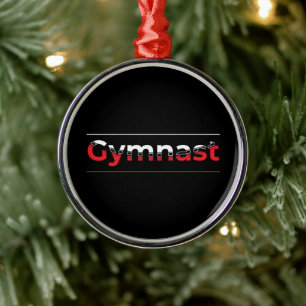 Turner - Minimalistische moderne gymnastiek woord Metalen Ornament