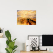 Turner - Regenstoom en snelle Westerne treinen Poster (Thuiskantoor)