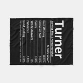Turner Rition Grappige Verjaardag Gepersonaliseerd Fleece Deken (Voorkant (Horizontaal))