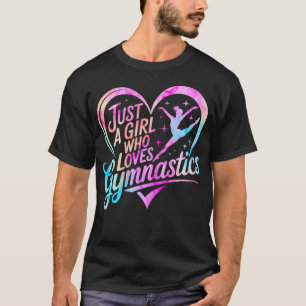 Turner Schattig Gewoon Een Meisje Dat Van Turnen H T-shirt