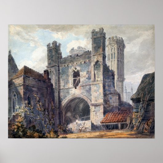 Turner - St. Augustinus's Gate Canterbury Poster (Voorkant)