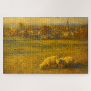 Turner Stijl Engelse Schapen Landelijk Landschap P Legpuzzel