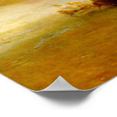 Turner - Stoomschip dat een schip voor de kust hel Poster (Hoek)