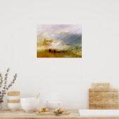 Turner - Stoomschip dat een schip voor de kust hel Poster (Keuken)