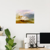 Turner - Stoomschip dat een schip voor de kust hel Poster (Thuiskantoor)
