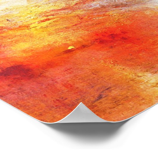 Turner Sun die over een Abstract landschap van het Poster (Hoek)