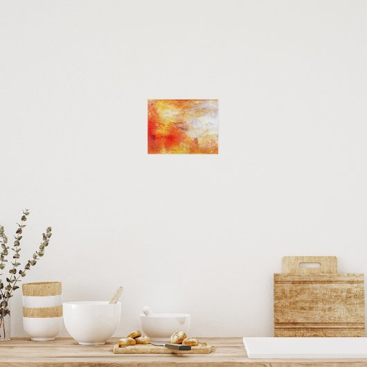 Turner Sun die over een Abstract landschap van het Poster (Keuken)