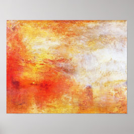 Turner Sun die over een Abstract landschap van het Poster