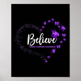 Turner Syndrome Awareness Butterfly Geloof Poster