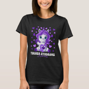 Turner Syndrome Awareness Maand Paarse Lint UNIC T-shirt