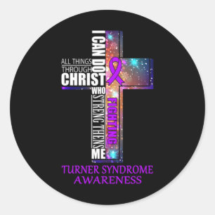 Turner Syndroom Bewustzijn - Kerstcadeau Ronde Sticker