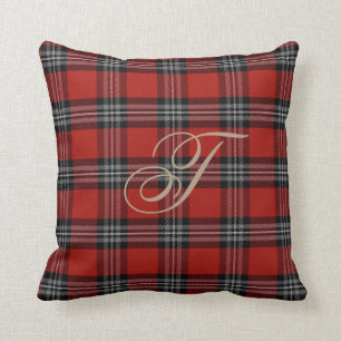 Turner Tartan Monogram Pillow Kussen