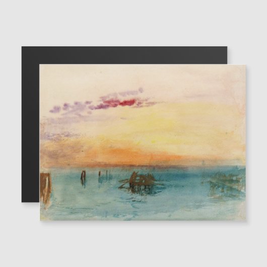 Turner - The Lagoon Venice in Sunset Magnetic Kaar (Voorkant / Achterkant)