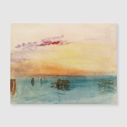 Turner - The Lagoon Venice in Sunset Magnetic Kaar (Voorkant)