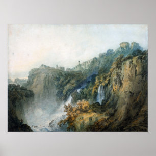 Turner - tivoli met tempel van Sybil en cascades Poster