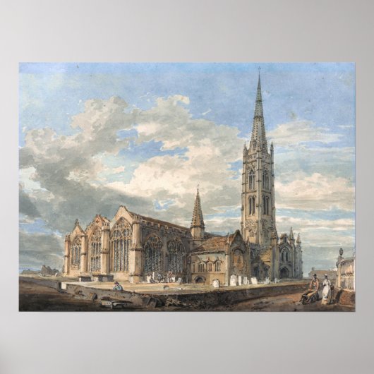 Turner - Uitzicht Noordoost-Grantham Poster (Voorkant)
