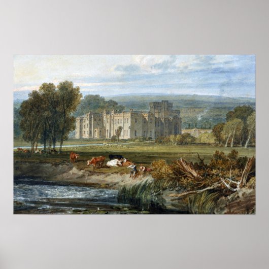 Turner - Uitzicht van Hampton Court Herefordshire Poster (Voorkant)