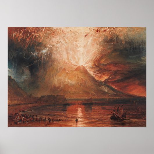 Turner - Vesuvius In Eruption Poster (Voorkant)