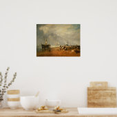 Turner - Vismarkt bij Hastings Beach Poster (Keuken)