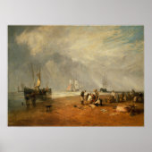 turner - vismarkt voor kuilen poster (Voorkant)
