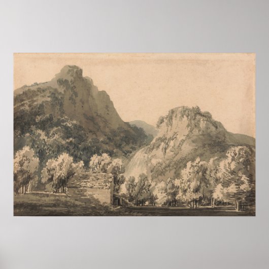 Turner - waterval van Lodore Cumberland Poster (Voorkant)
